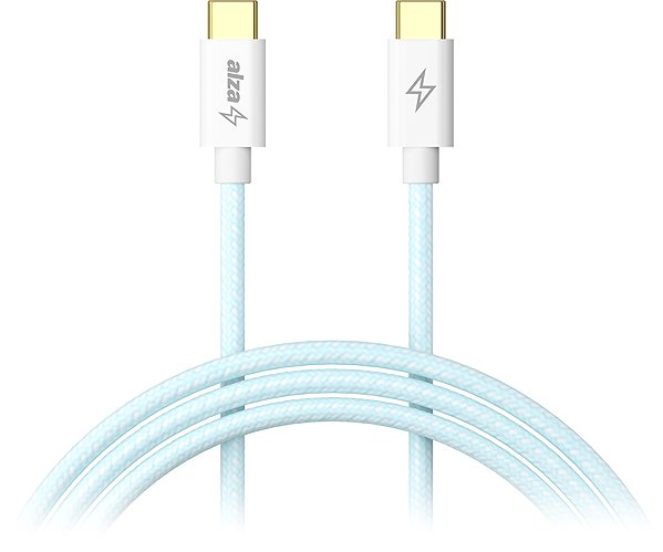 Data Cable AlzaPower CompactCore USB-C to USB-C 2.0, 100W, 1m - light blue ...