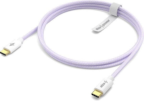 Data Cable AlzaPower CompactCore USB-C to USB-C 2.0, 100W, 1m - purple ...