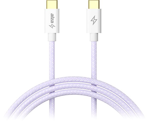 Data Cable AlzaPower CompactCore USB-C to USB-C 2.0, 100W, 1m - purple ...