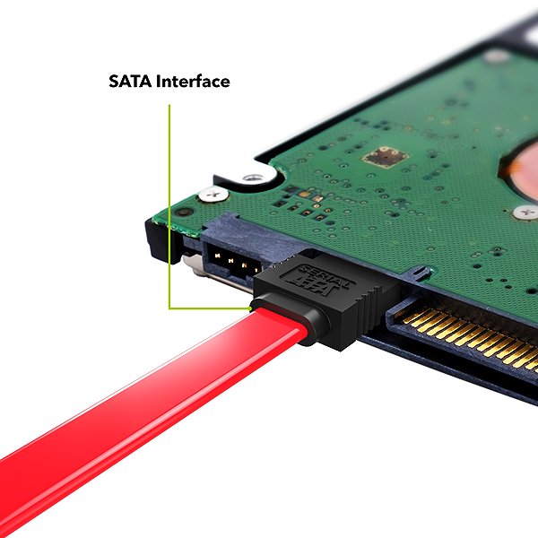 Data Cable AlzaPower SATA 3.0 6Gbps 0.5m red ...