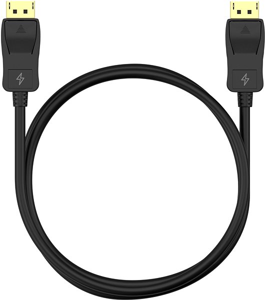 Video Cable AlzaPower DisplayPort (M) to DisplayPort (M) Cable, Shielded, 3m, Black Screen