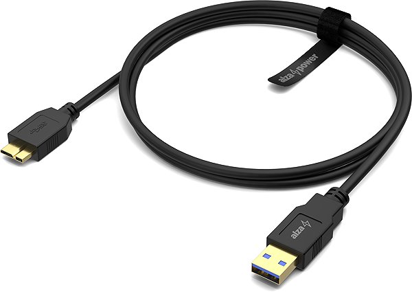 Data Cable AlzaPower Core USB-A (M) to MicroUSB-B 3.2 Gen 1, 1m - black ...