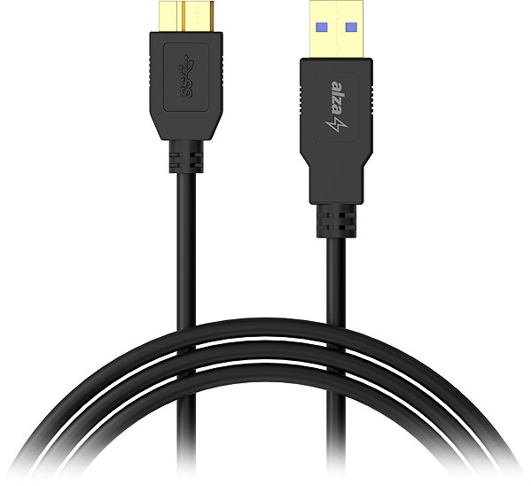 Data Cable AlzaPower Core USB-A (M) to MicroUSB-B 3.2 Gen 1, 1m - black ...