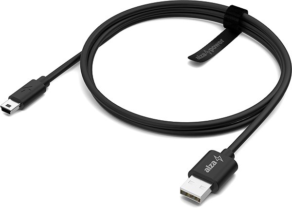 Data Cable AlzaPower Core USB-A (M) to MiniUSB 1m - black ...