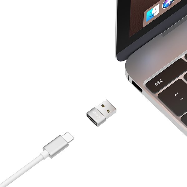 Adapter AlzaPower USB-A (M) to USB-C (F) 2.0 White Features/technology