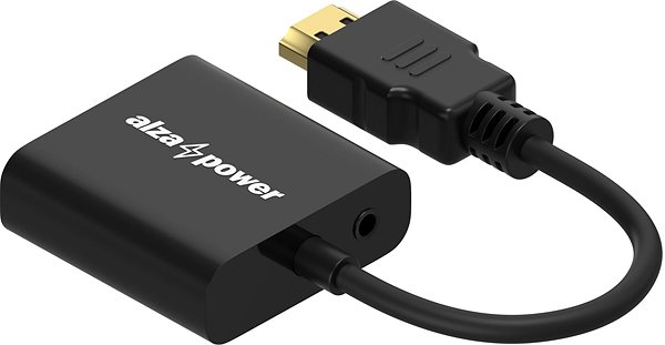 Adapter AlzaPower HDMI (M) to VGA (F) with 3.5mm Jack Black ...