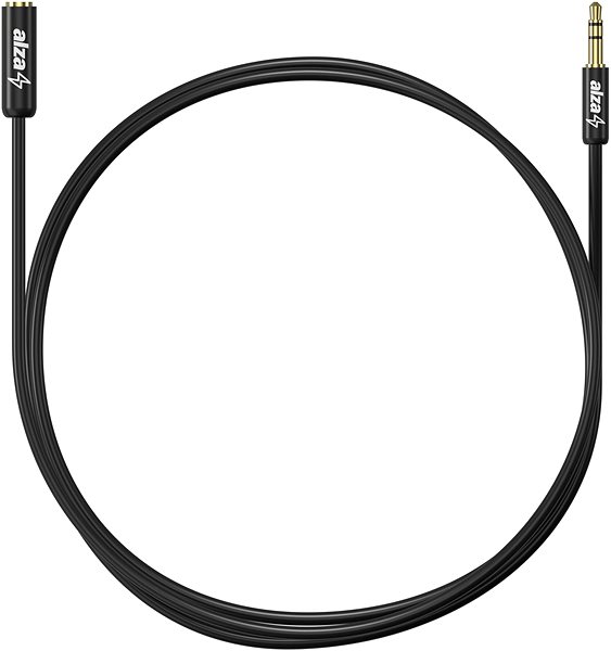 AUX Cable AlzaPower Audio 3.5mm Jack (M) to 3.5mm Jack (F) 1m Screen