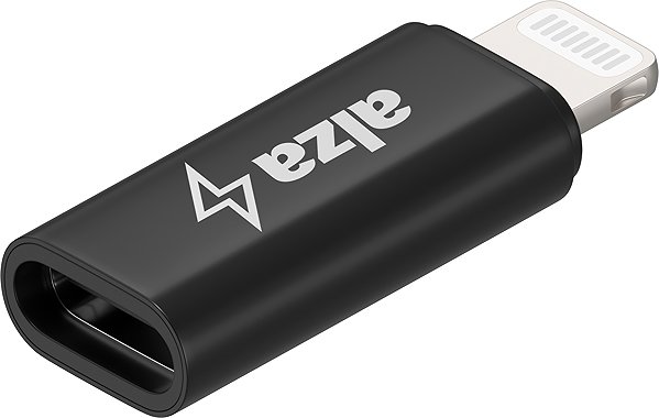 Adapter AlzaPower USB-C (F) to Lightning MFi (M) - black ...
