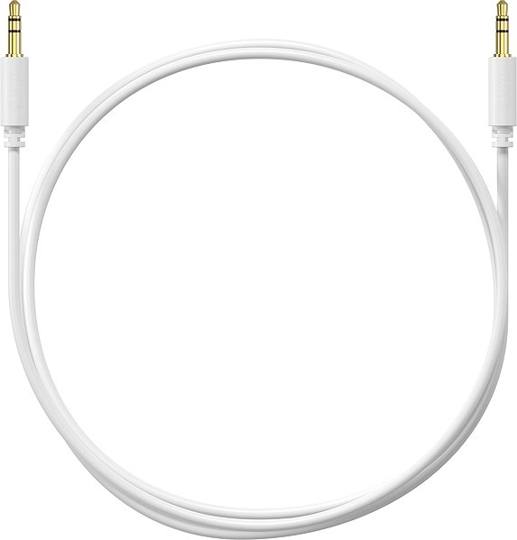 AUX Cable AlzaPower Core Audio 3.5mm Jack (M) to 3.5mm Jack (M) 1m white Screen