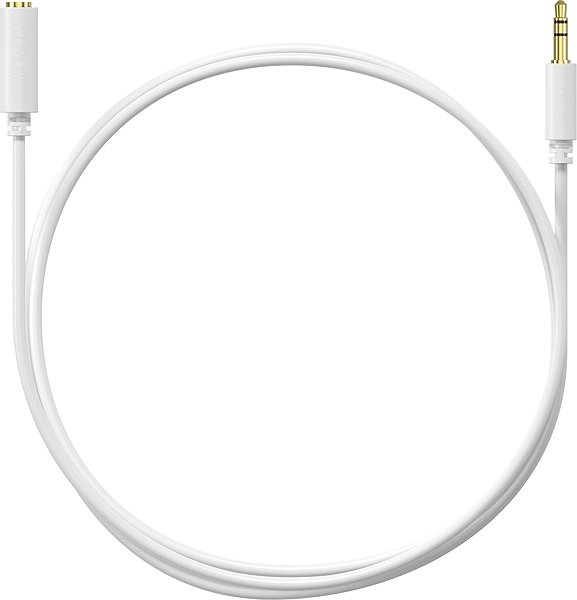 AUX Cable AlzaPower Core Audio 3.5mm Jack (M) to 3.5mm Jack (F) 1m white Screen