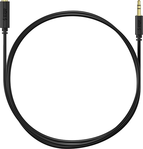 AUX Cable AlzaPower Core Audio 3.5mm Jack (M) to 3.5mm Jack (F) 3m black Screen