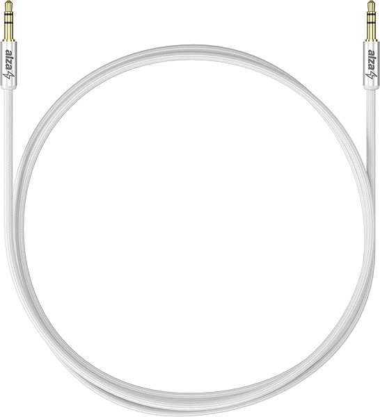 AUX Cable AlzaPower Alucore Audio 3.5mm Jack (M) to 3.5mm Jack (M) 1m silver Screen