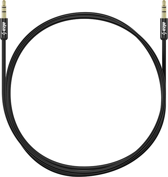 AUX Cable AlzaPower AluCore Audio 3.5mm Jack (M) to 3.5mm Jack (M) 3m black Screen