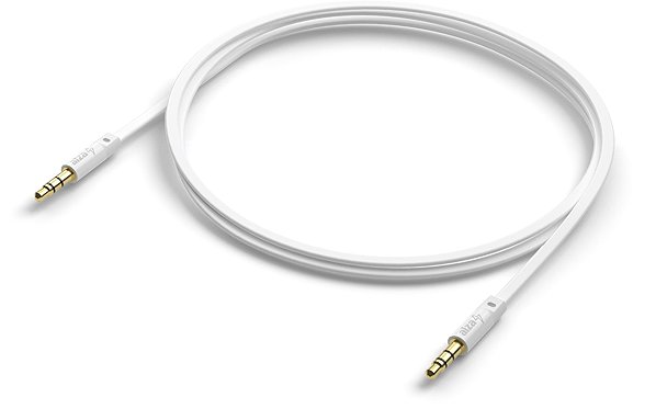 AUX Cable AlzaPower FlatCore Audio 3.5mm Jack (M) to 3.5mm Jack (M) 0.5m white Lateral view