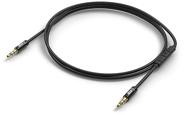 AUX Cable AlzaPower AluCore Audio 3.5mm Jack 4P-TRRS (M) to 3.5mm Jack (M) 1m black Lateral view