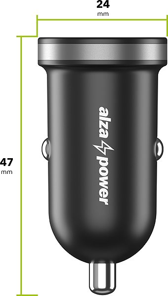 Car Charger AlzaPower Car Charger P100 USB-A + USB-C Power Delivery 35W Black ...