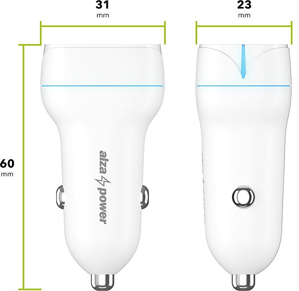 Car Charger AlzaPower Car Charger P200 USB-A + USB-C Power Delivery 35W white ...