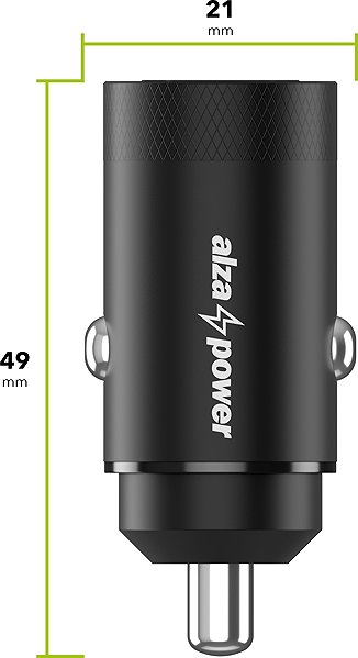 Car Charger AlzaPower Car Charger M220 USB-A + USB-C Power Delivery 35W black ...