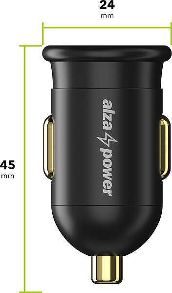 Car Charger AlzaPower Car Charger C530 USB-A + USB-C Power Delivery 35W grey ...
