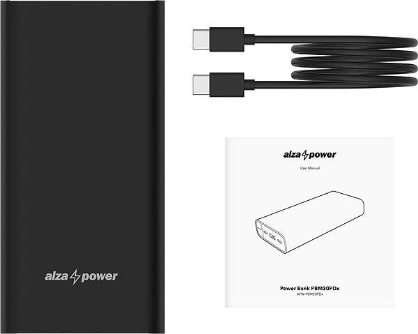 Power Bank AlzaPower Metal Gen2 20000mAh Power Delivery (22,5W) black ...