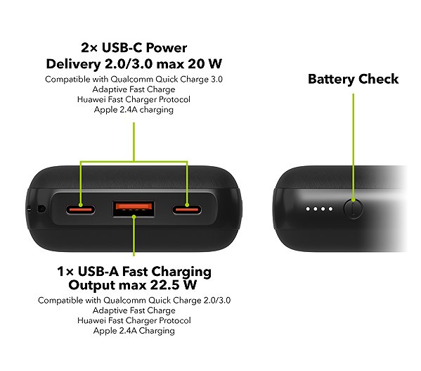 Power Bank AlzaPower Onyx Gen2 10000mAh Power Delivery (22.5W) black ...