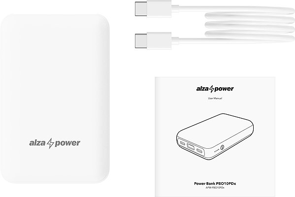 Power Bank AlzaPower Onyx Gen2 10000mAh Power Delivery (22.5W) white ...