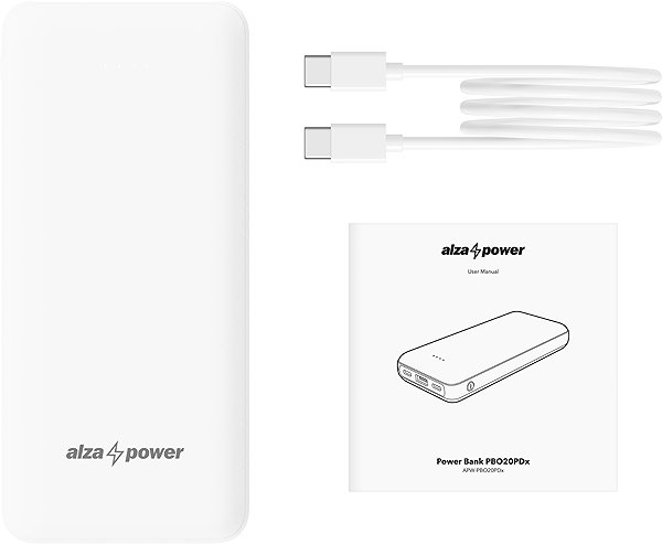 Power Bank AlzaPower Onyx Gen2 20000mAh Power Delivery (22.5W) white ...