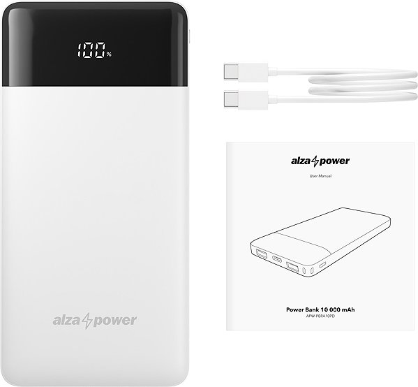 Power Bank AlzaPower Parade 10000mAh Power Delivery (22,5W) white ...