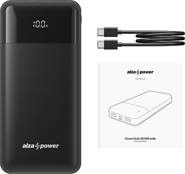 Power Bank AlzaPower Parade 20000mAh Power Delivery (22,5W) black ...