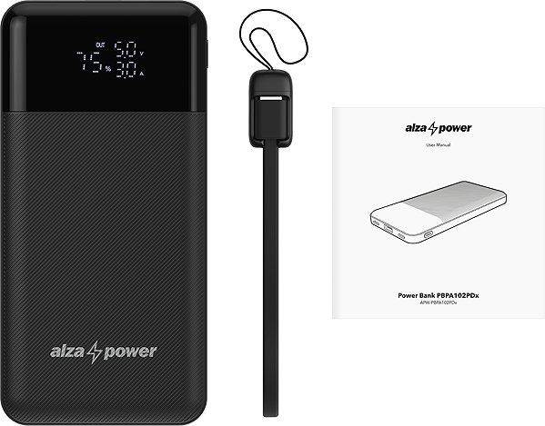 Power Bank AlzaPower Parade Gen2 10000mAh Power Delivery (22.5W) black ...