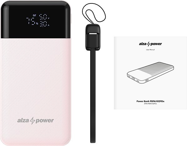 Power Bank AlzaPower Parade Gen2 10000mAh Power Delivery (22.5W) pink ...