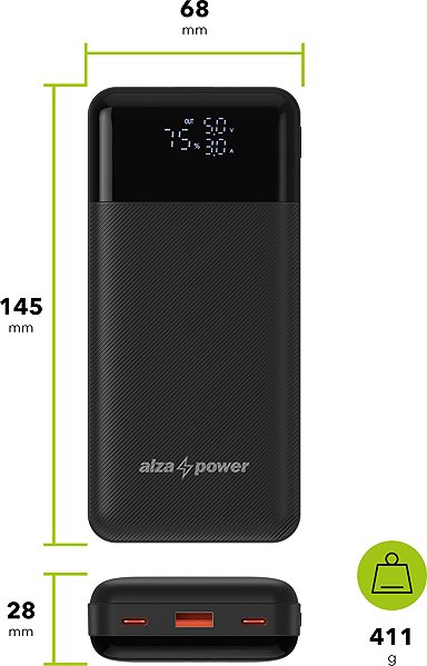 Power Bank AlzaPower Parade Gen2 20000mAh Power Delivery (22.5W) black ...