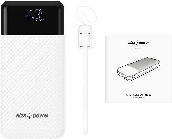 Power Bank AlzaPower Parade Gen2 20000mAh Power Delivery (22,5W) white ...