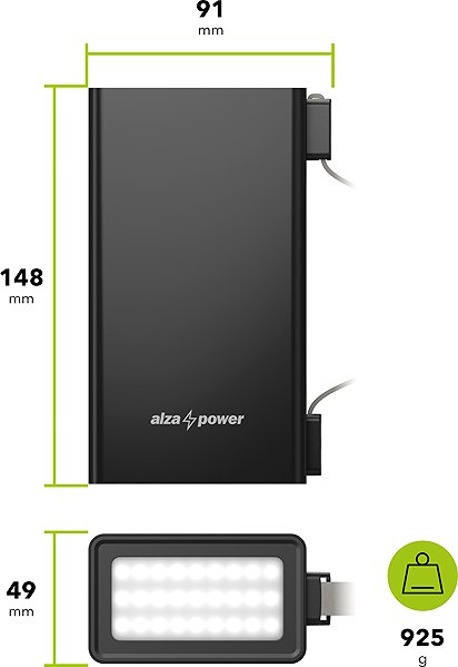 Power Bank AlzaPower BigFoot 50000mAh Power Delivery (100W) black ...