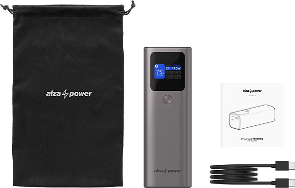 Power Bank AlzaPower Vision 27600mAh Power Delivery (140W) silver ...