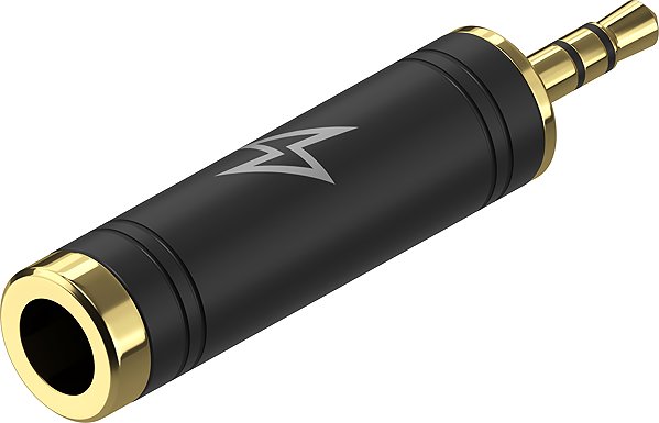 Adapter AlzaPower 3.5mm Jack (M) to 6.3mm Jack (F) Adapter black ...