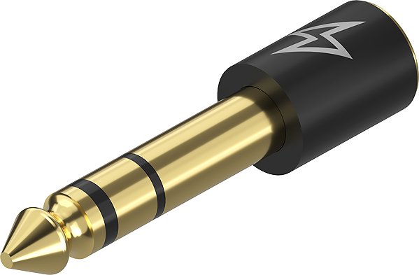 Adapter AlzaPower 6.3mm Jack (M) to 3.5mm Jack (F) Adapter black ...