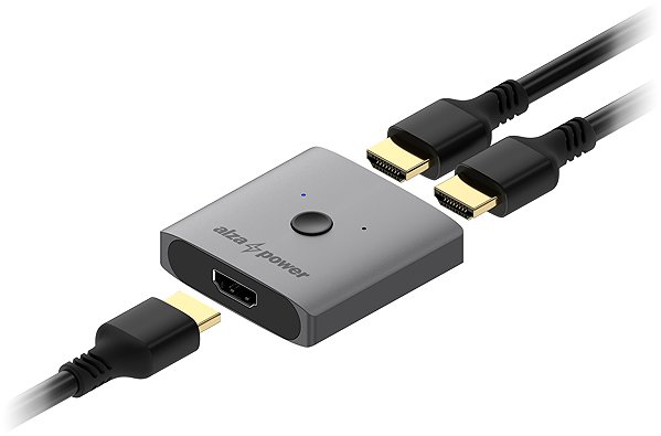 Switch AlzaPower 2in1 Bi-Directional HDMI 4K/60Hz Switch grey ...