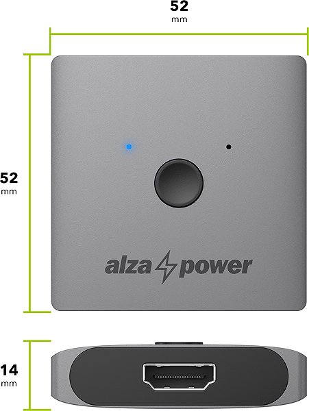 Switch AlzaPower 2in1 Bi-Directional HDMI 4K/60Hz Switch grey ...