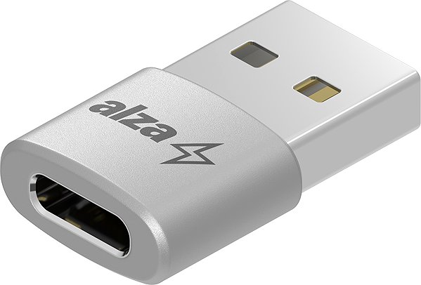 Adapter AlzaPower USB-A (M) to USB-C (F) 2.0 OTG space gray ...
