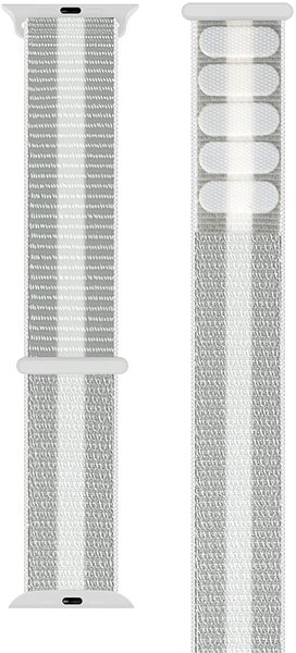 Armband Eternico Airy für Apple Watch 42mm / 44mm / 45mm Elephant Gray with White stripe ...