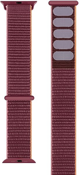 Szíj Eternico Airy Apple Watch 42mm / 44mm / 45mm - Dark Red and Pink edge ...