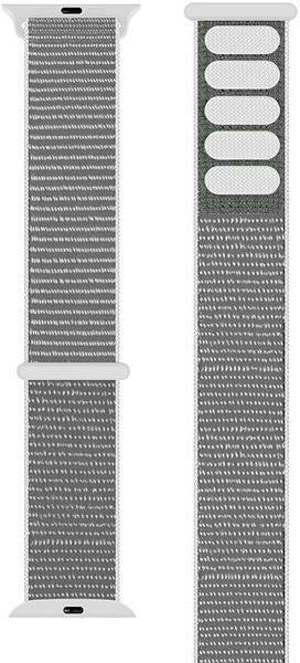 Armband Eternico Airy für Apple Watch 42mm / 44mm / 45mm Elephant Gray and White edge ...