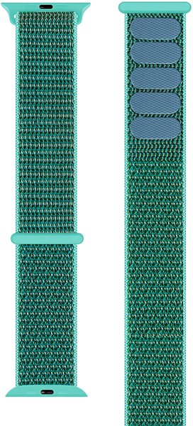 Armband Eternico Airy für Apple Watch 42mm / 44mm / 45mm Berggrün und Grüner Rand ...