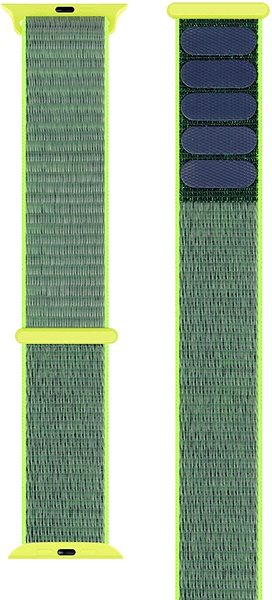 Armband Eternico Airy für Apple Watch 38mm / 40mm / 41mm Grün Grau und Grüner Rand ...