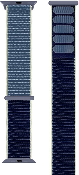 Armband Eternico Airy für Apple Watch 38mm / 40mm / 41mm Aura Blau und Gold Rand ...