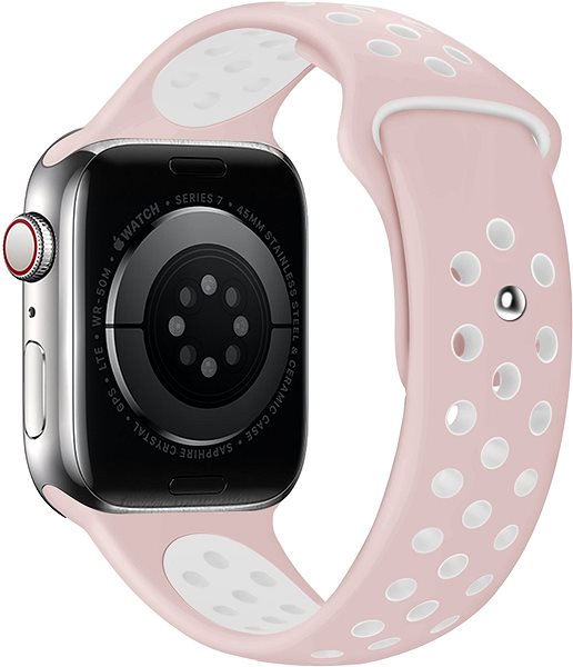 Szíj Eternico Sporty Apple Watch 38mm / 40mm / 41mm - Cloud White and Pink ...