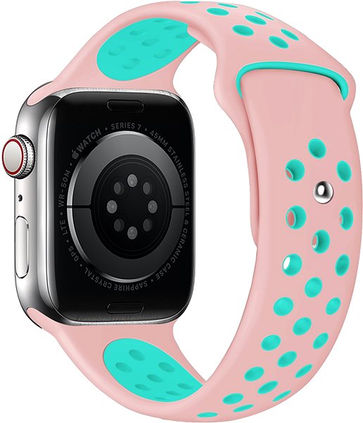 Szíj Eternico Sporty Apple Watch 42mm / 44mm / 45mm - Mint Turquise and Pink ...
