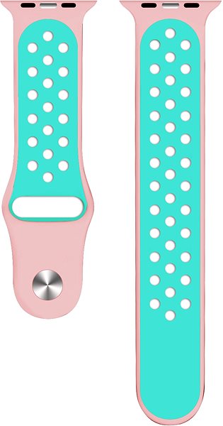 Szíj Eternico Sporty Apple Watch 42mm / 44mm / 45mm - Mint Turquise and Pink ...