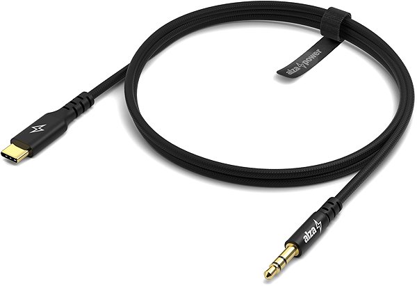 AUX Cable AlzaPower AluCore USB-C to 3.5mm Jack (M) 1m black ...